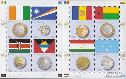 Prophila Collection UNO - Genf 838-845Klb Kleinbogen (kompl.Ausg.) gestempelt 2013 Flaggen der Münzen (Briefmarken für Sammler)