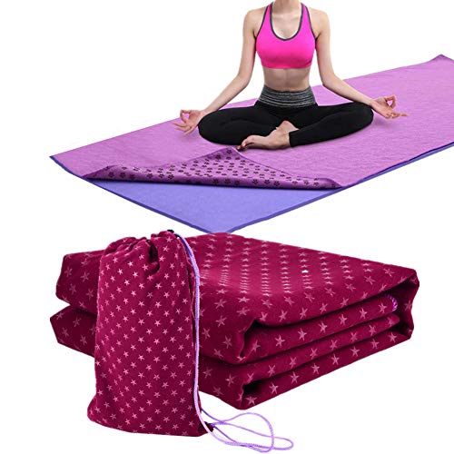 Cheaonglove Yoga Towel Yoga Handtuch Fitness Mat Handtuch Matte Handtuch für die Übung Yogamatte Schweißtuch Yogatücher für heißes Yoga WineRed,-