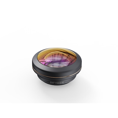 ShiftCam LensUltra 200° Fisheye - Smartphone Fischaugen-Objektiv -  ShiftCam LensUltra 200° Fisheye  Min. Fokusabstand: 10-15mm  Winkel: 200°  Material: Cinematic Hand-Crafted Glas - Aluminium  Gewicht: 85g (LU-FE-200-23-EG)