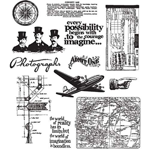 Stampers Anonymous Tim Holtz Gummistempel-Set, 17,8 x 21,6 cm, Warehouse District