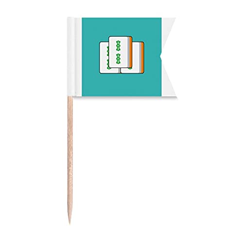 Überlappende Mahjong Splitter Zahnstocher Flaggen Kennzeichnung Markierung für Party Kuchen Lebensmittel Käseplatte