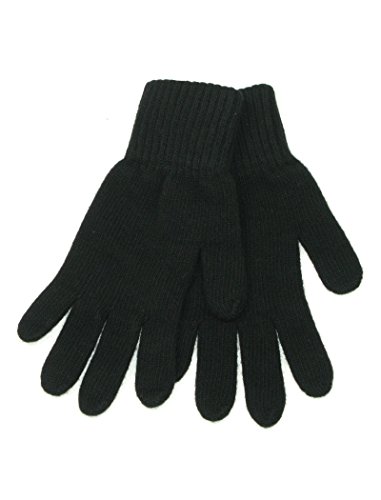 LOVARZI Schwarz Herrenhandschuhe aus Wolle Männerhandschuhe für winter - Weich und warm