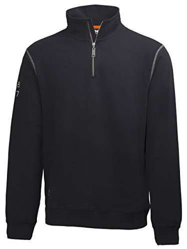 Helly Hansen Workwear Sweatshirt mit Reißverschluss Oxford HZ Sweater 990, Größe L, schwarz, 79027