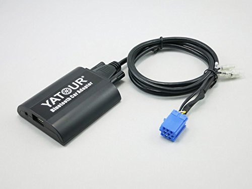 Renault Bluetooth-Adapter, Digital Auto Stereo Aux Interface mit USB 3,5-mm-Audio-Eingang Anschluss für Ladekabel 8 Pin Renault 1998-2011 (BTA-REN8)