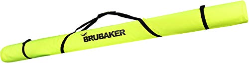 Brubaker XC Touring Langlauf Skitasche für 1 Paar Ski und 1 Paar Stöcke - Neon Gelb/Schwarz - 195 cm