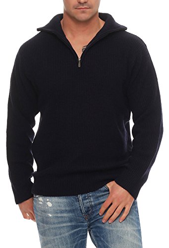 Good Deal Market Arbeitspullover Hamburger Troyer Strickpullover Seemannspullover Isländer mit Schurwolle Gr. 48/S Marine