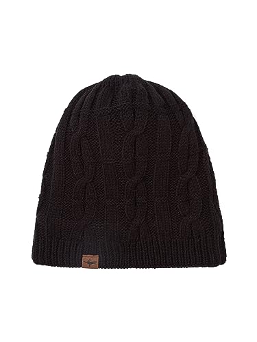 SealSkinz Waterproof Cold Weather Cable Knit Beanie, Black, L/XL