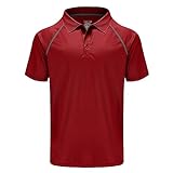 Moheen Herren Short Sleeves Collar Poloshirt Gr:-4XL Farbe:-Rot