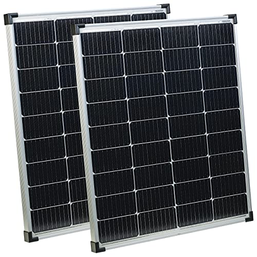 reVolt Strom Solarpanels: 2er-Set Mobiles monokristallines Solarpanel, 110 W, MC4-Stecker, IP65 (Kleine Solarplatte)