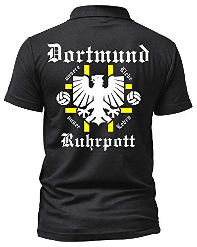 Dortmund Ruhrpott Poloshirt | Fussball Logo Sport Trikot Ultras Geschenk Polo (3XL)