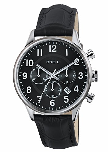 Breil Herren Chronograph Quarz Uhr mit Leder Armband TW1577