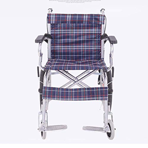 Leichter zusammenklappbarer Rollstuhl zum Fahren, Rollstuhl, dickes Stahlrohr, leicht, tragbar, für ältere Kinder, Rollstuhlbremse, tragbar