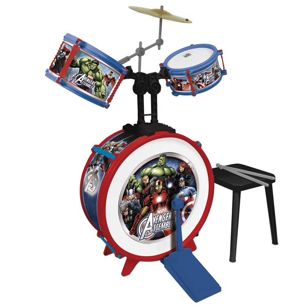 Reig Avengers Assemble Schlagzeug-Set inkl. Hocker 3-teilig