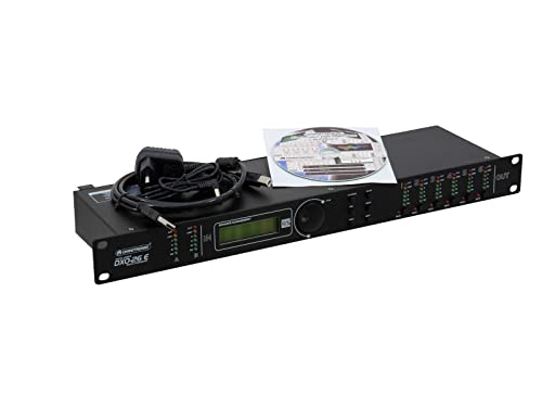 OMNITRONIC DXO-26E Digitaler Controller | Digitale Stereo-Aktiv-Frequenzweiche mit 2 Eingängen und 6 Ausgängen, inkl. Software