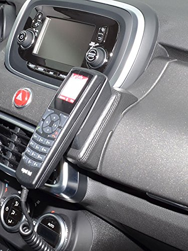 KUDA 1840 Halterung Echtleder schwarz für FIAT 500X ab 2014