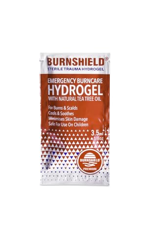 Burnshield First Aid Burn Relief Hydrogel Sachets, 25 Count