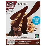 6x Kellogg's Special K Dark Chocolate Fiocchi di Riso Cereals Dunkle Schokolade Reisflocken Vollkorn Weizen und Gerste mit Vitaminen und Mineralstoffen mit Schokoladenlocken 290g Getreideflocken