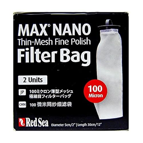 Red Sea Max Nano Ersatz-Filterbeutel, 100 Mikron, dünnes Netzgewebe, 2 Stück