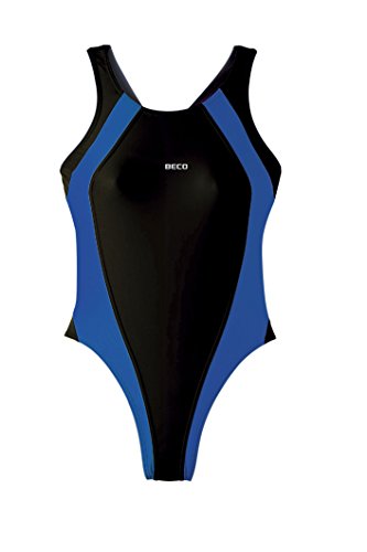Beco Damen Schwimmanzug-Basics, Schwarz/Royalblau, 42, 6747
