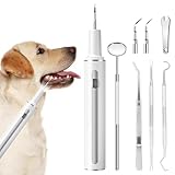Hunde Zahnreinigungsset, Ultraschall Zahnbürstenreiniger für Haustiere, Zahnbürste mit 3 Modi und Lichtern, geeignet für Hunde und Katzen