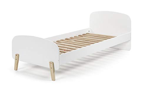 BEST FOR KIDS minimalistisches und elegantes Kinderbett 200x90cm ideal für Jungen und Mädchen (weiß)