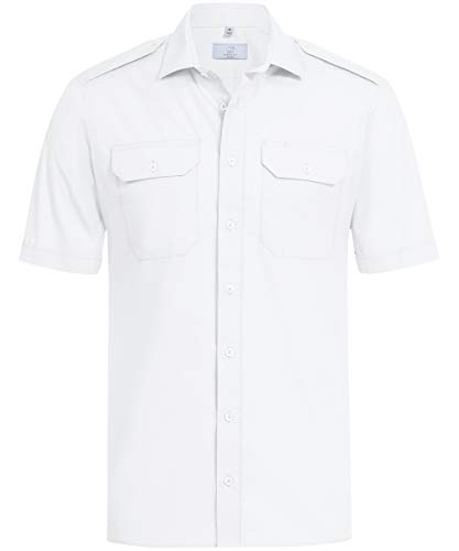 GREIFF Herren Pilothemd 1/2 Corporate WEAR 6731 Basic Regular Fit - Weiß - Gr. 45/46