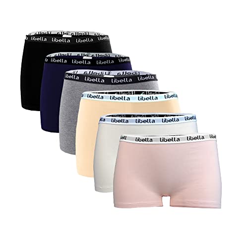 Libella® Panties Boxershorts Damen 6er Pack Hipsters Unterhose Unterwäsche Set Baumwolle 3429UN4 Mehrfarbig-C M
