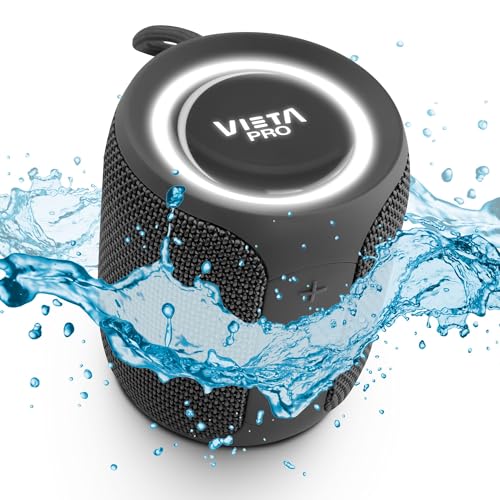 Vieta Pro Easy 2 Lautsprecher, mit Bluetooth 5.0, True Wireless, Mikrofon, Radio FM, 12 Stunden Akkulaufzeit, IPX7-Wasserdichtigkeit und Direktknopf zum virtuellen Assistenten; in Schwarz.