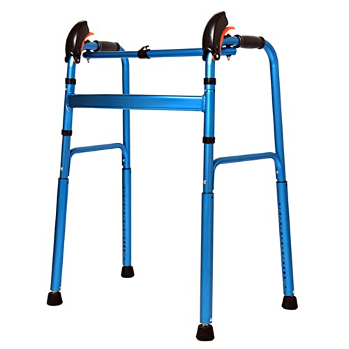 Gehgestell für Senioren, Erwachsene, ältere Menschen, Gehhilfen für Treppen, drinnen und draußen, verstellbar, leicht, tragbar, zusammenklappbar, Mobilitätshilfe für Behinderte, blauer Lichtstern