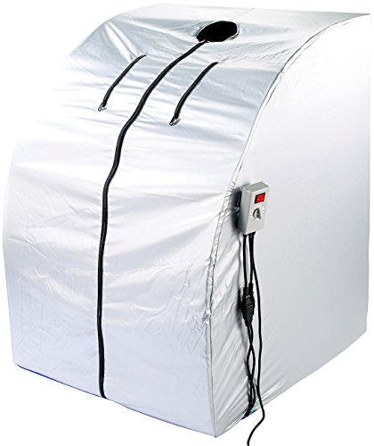 newgen medicals Mini Infrarotkabine: Portable Infrarot-Sauna V2 mit 2 Heizern, 1600 Watt (Mini Sauna)