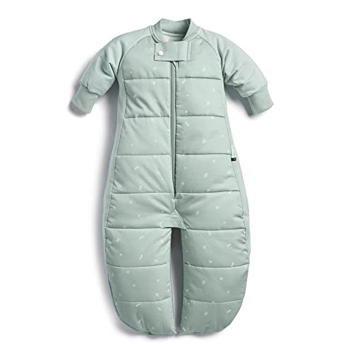 ergoPouch Baby Schlafsack, 8-24 Monate, ideal im Winter | Sage | TOG 3.5 | Umwandelbar in einen Schlafsack mit Füßen/mit Beinen | Mit Ärmeln, 100% Bio Baumwolle, für Kinder