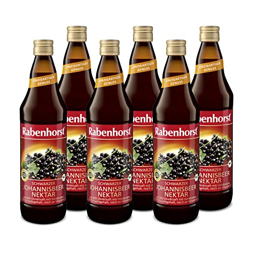 Rabenhorst schwarzer Johannisbeer Nektar Bio, 6er Pack (6 x 700 ml)