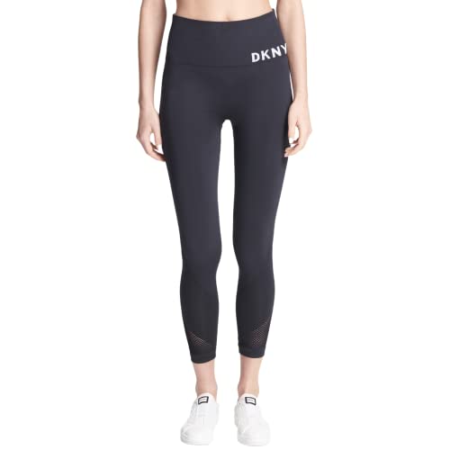 DKNY Damen High Waist Seamless Leggings, Schwarz, XS EU