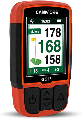 CANMORE HG200 Golf GPS - Water Resistant Full Color 2-Inch Display with 40,000+ Essential Golf Course Data and Score Sheet - Free Courses Worldwide and Growing (Orange)