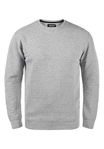 Indicode Bronn Herren Sweatshirt Pullover Pulli mit Rundhalsausschnitt, Größe:M, Farbe:Grey Mix (914)