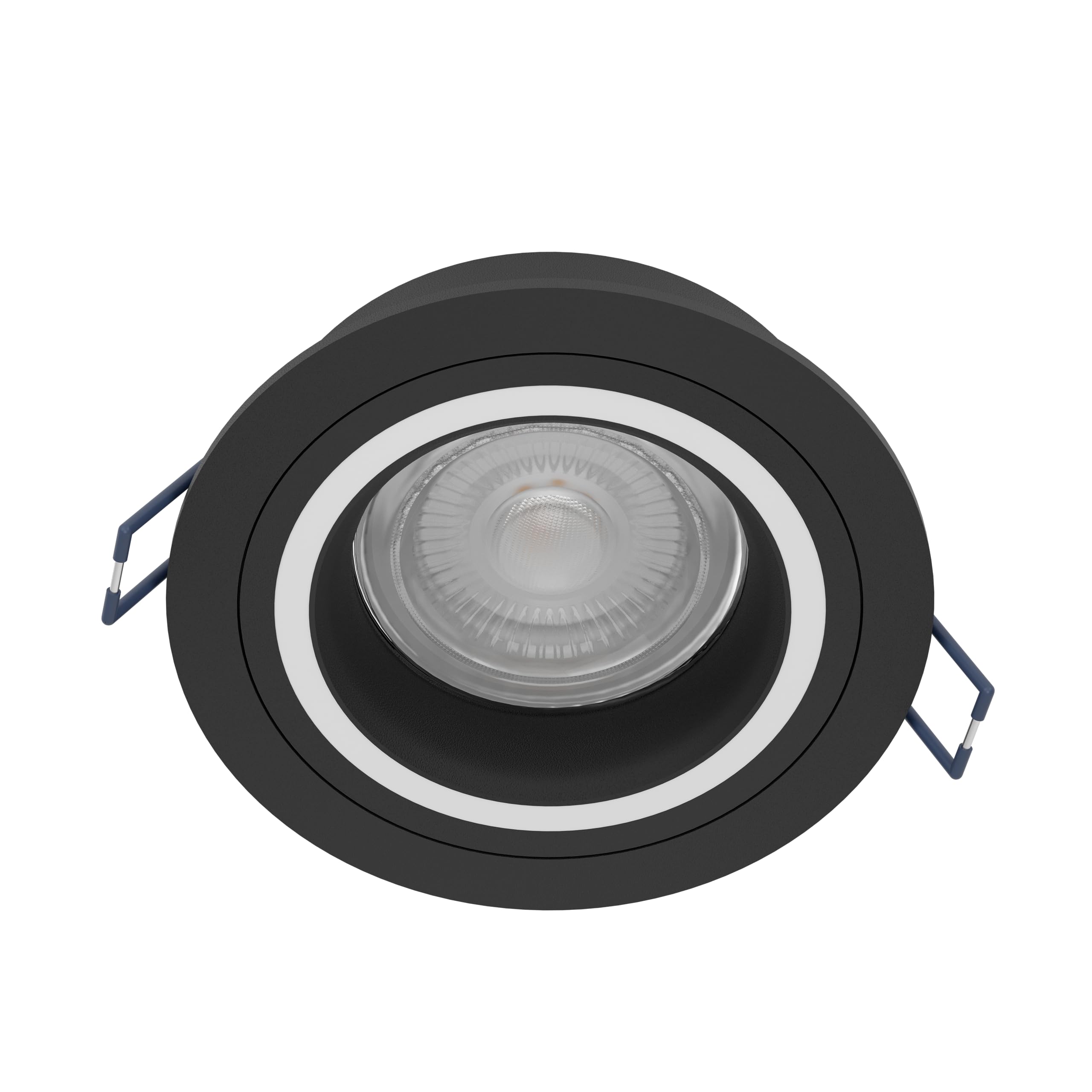 EGLO connect.z Smart-Home LED Einbaustrahler Carosso-Z, ZigBee, App und Sprachsteuerung Alexa, Lichtfarbe (warmweiß-kaltweiß), RGB, dimmbar, Alu Einbauspot schwarz-matt, Ø 9,3 cm