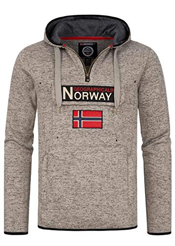 Geographical Norway Herren Upclass Hoodie Chest Pocket Sweater Kapuze WR300H/GN Größe 2XL Farbe Blended Grey