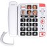 SwissVoice Xtra 1110 Schnurgebundenes Seniorentelefon Foto-Tasten, Freisprechen, inkl. Notrufsender, Wahlwiederholung Weiß