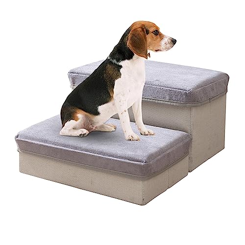 Home Couch Hundeschritte | Klappbare Leiter für Haustiere im Obergeschoss, Haustierrampe, Treppe | Tragbare Haustiermöbel-Rampentreppe für Schlafzimmer, Haustierzimmer, Wohnzimmer Rianpesn