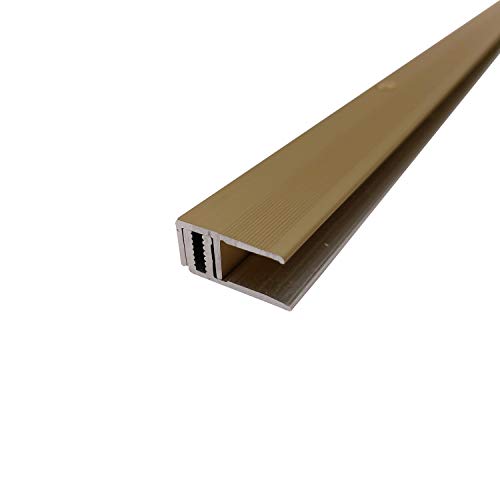 ufitec Profilsystem für Parkett- und Laminatböden - für Belagshöhen von 7-16 mm - viele Farben lieferbar (Abschlussprofil | 270 cm lang, Gold)