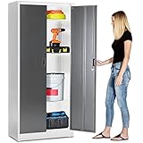 Fedmax Metal Storage Cabinet - 71" Tall w/Locking Doors & Adjustable Shelves - Steel Utility Cabinets for Garage, Office, Classroom, Kitchen Pantry -70.86" L x 31.5" W x 15.75" D | White