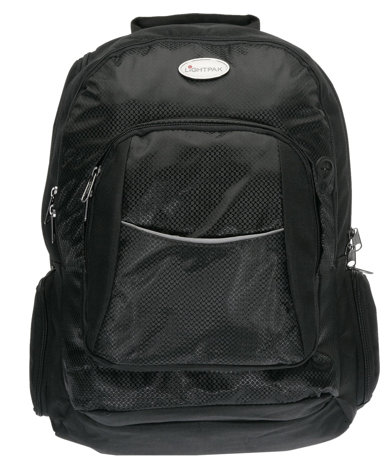 Lightpak Business Rucksack ADVANTAGE, Laptoprucksack aus Nylon für 17 Zoll Notebook, inkl. Regenschutz, Schwarz