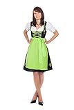 Bayerische Trachten-Dirndl Kleid 3-teilig mit Schürze + Bluse Farbe -Schwarz,40