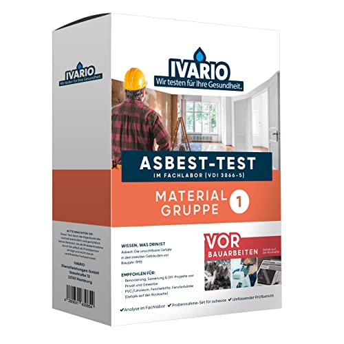 Asbest Material-Test inkl. KMF (Künstliche Mineralfasern) - Asbest-Analyse im Fachlabor - Kostenloser Rückversand