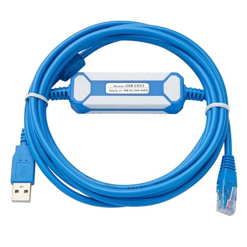 UGCMAFWLU Isoliertes USB-CNV3 for NB/NJ/NS/NW0-Serie SPS-Programmierkabel NN-CNV3 Daten-Download-Leitung for serielle Schnittstelle (Color : Gold Plated)