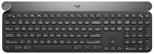 Logitech Craft Kabellose Tastatur (für Windows und Mac mit Drehkopf zur Programmwahl für produktive und kreative Kontrolle, Italienisches Layout)