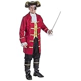 Dress Up America 796-M Luxurious Pirate Costume for Men, Mehrfarbig, Größe Mittel (Taille: 99-112, Höhe: 165-168 cm, Schrittnaht: 74-79 cm)