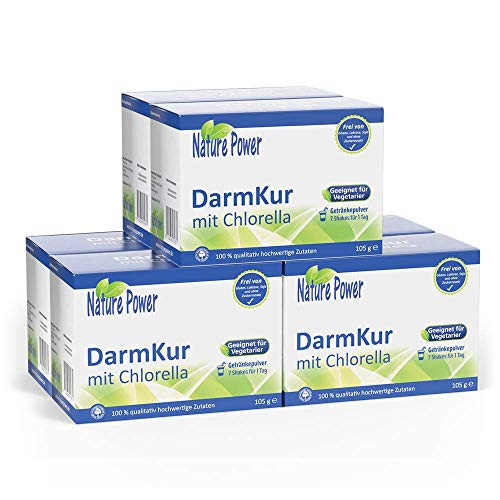 DarmKur mit Chlorella | 6-Tage-Basis-Kur | von Nature Power | 6 x 105 g