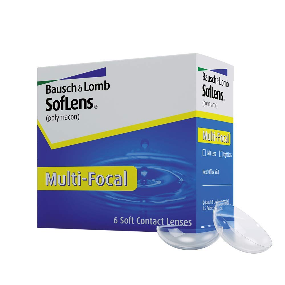 Bausch + Lomb SofLens Multifocal Monatslinsen, Gleitsicht-Kontaktlinsen, weich, 6 Stück / BC 8.5 mm / DIA 14.5 / -4,00 Dioptrien