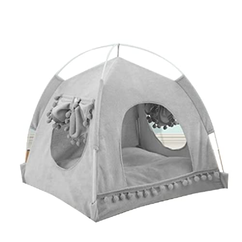 Katzenhöhle Bett Zelt Haus für Innenbereich kleine bis große Katzen einfach zu montieren, Sommerbett zweiseitiges, abnehmbares Kissen